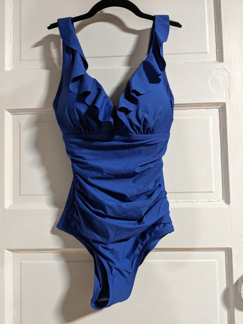 DKNY NWOT Ruffle V-Neck One-Piece